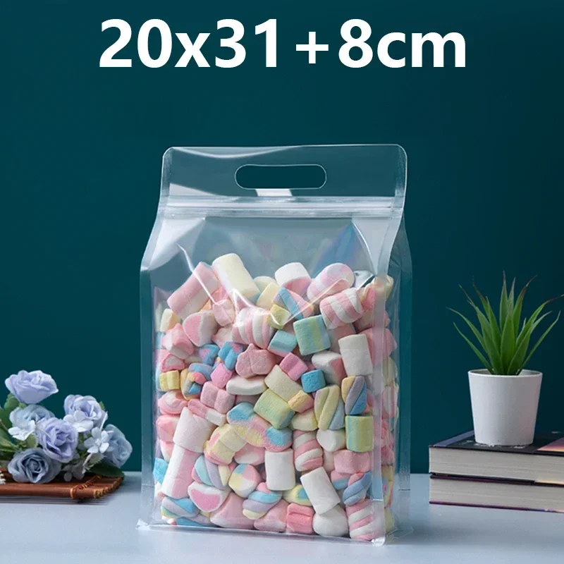 

Прозрачные пакеты ziplock с ручкой 50 шт