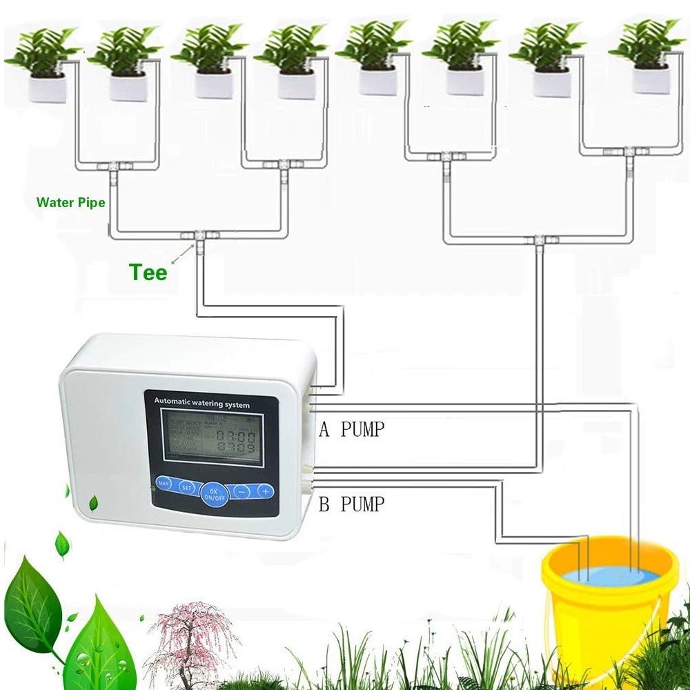 Solar Drip Irrigation Device Water Pump Controller Timer Self-Watering System Kits Indoor Outdoor Houseplant Plant Watering Tool
