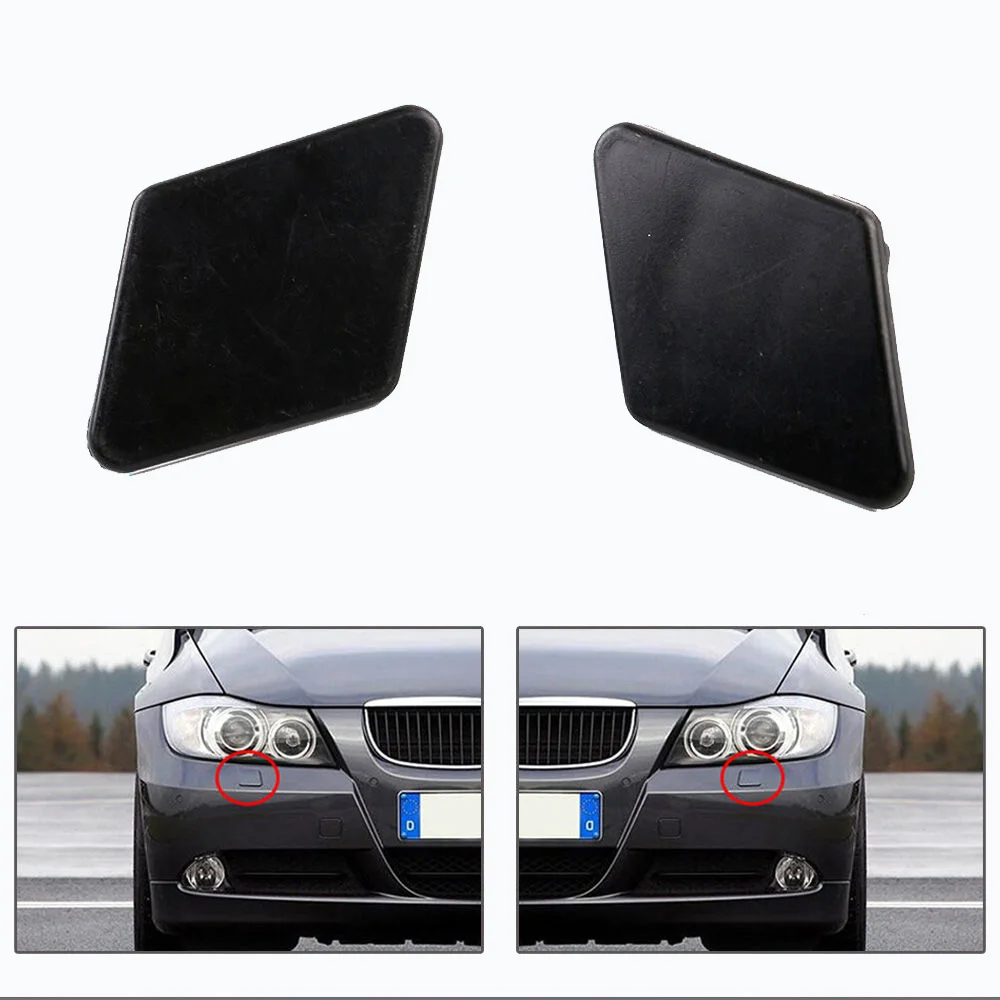

Bumper Nozzle Cover Car Cover Headlight Nozzle Parts Washer 1Pair 61678031307 For BMW 3-Series E90 E91 2005-2009