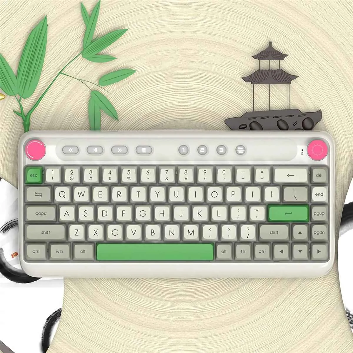 

Ретро Механическая клавиатура firstкрови B21, 68 клавиш, Двухрежимная Беспроводная bluetooth клавиатура с проводным переключателем Cherry Switch SA Profile PBT