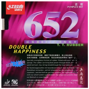 Оригинальная ракетка для настольного тенниса DHS 652, ракетка для настольного тенниса, для занятий спортом в помещении, прыщи, Спортивная ракетка с контролем скорости