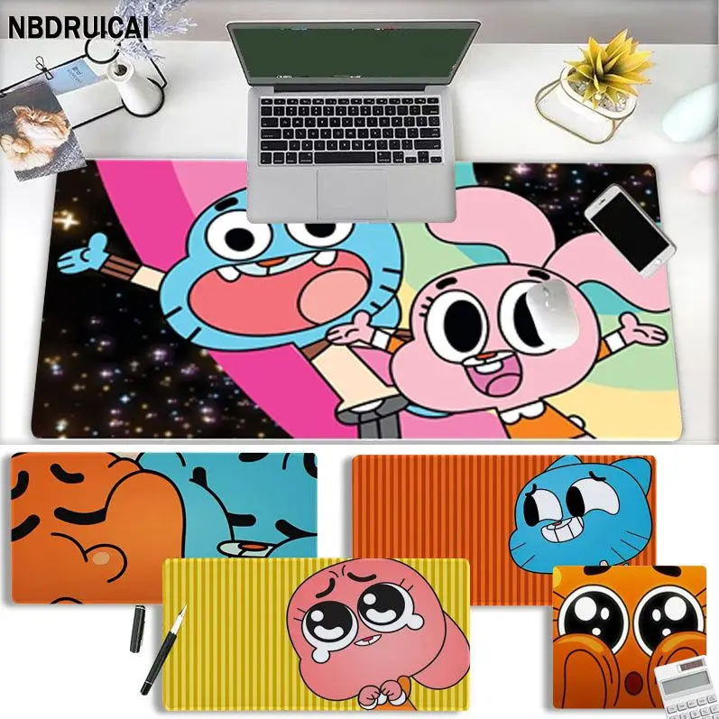 

The A-Amazing-World-Gumball Your Own Mats Natural Rubber Gaming Mousepad Desk Mat Size For Game Keyboard Pad For Gamer