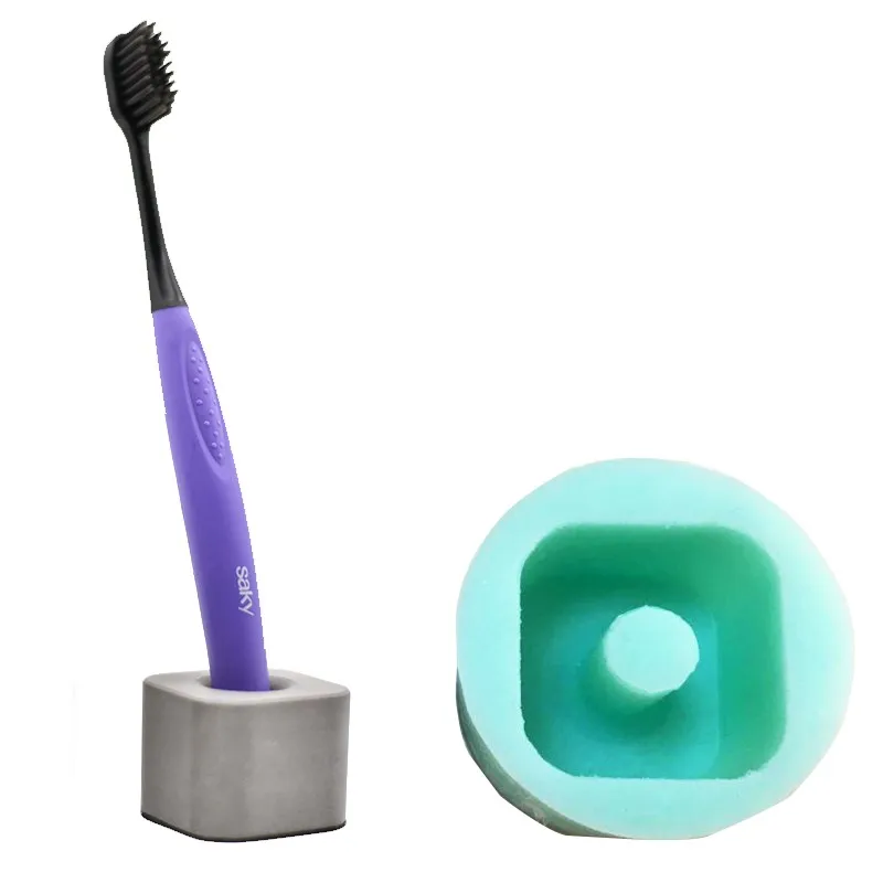 

Mold Silicone Cement Toothbrush Holder Tooth Brush Seat Hollow Pen Holder Molds Cement Life Supplies Molds Moulds PRZY No.s8008