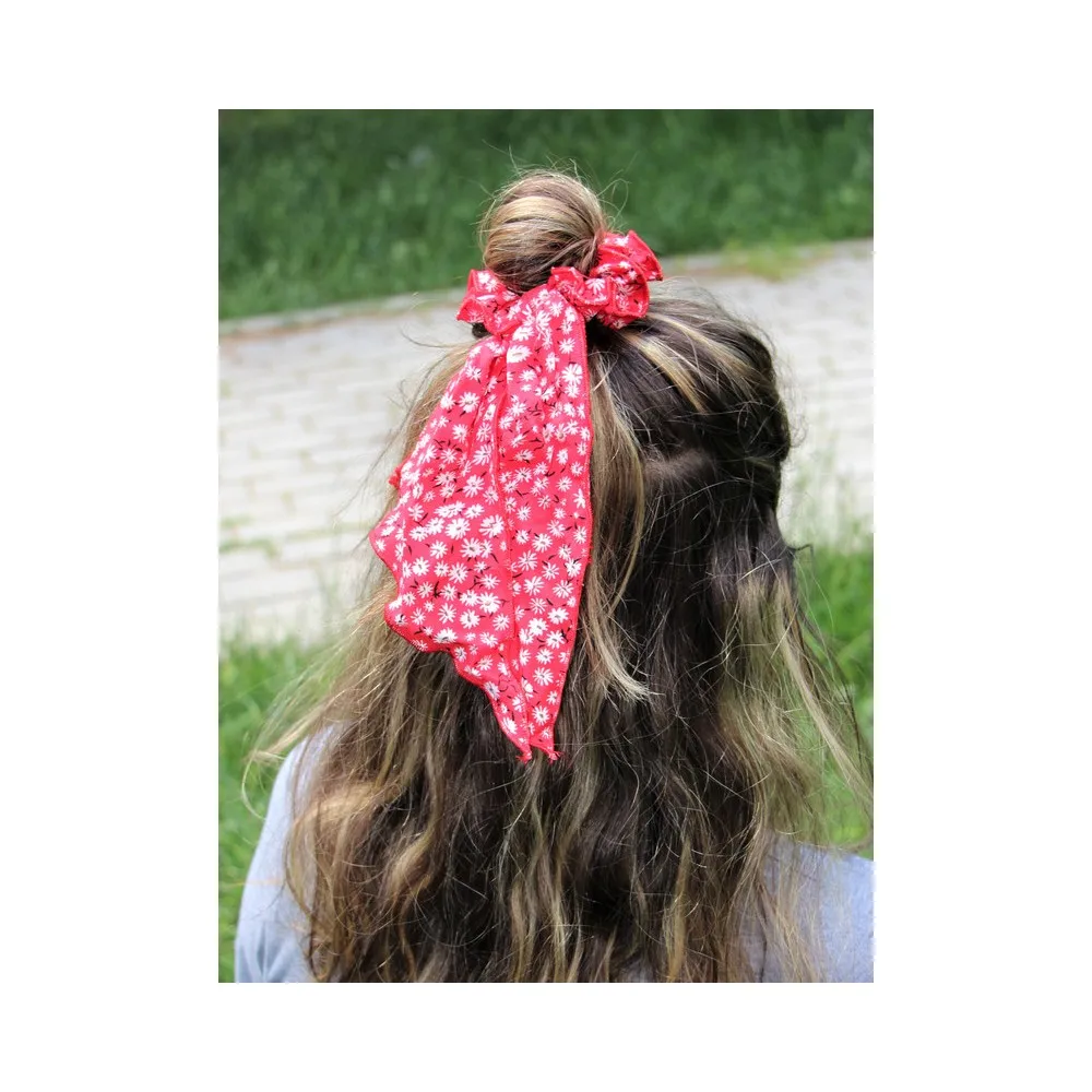 

Цветной тканевый шарф повязка для волос