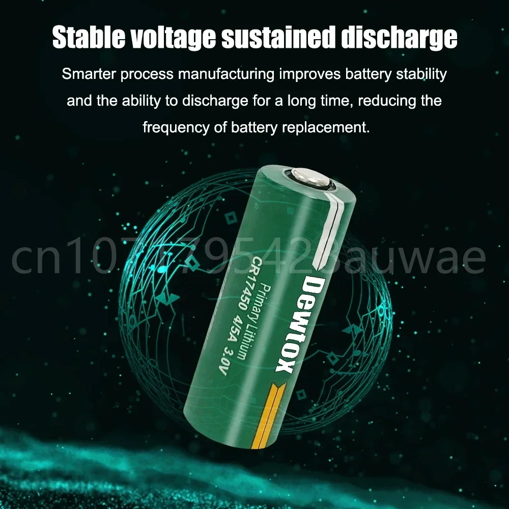 10PCS 3V CR17450 4/5A lithium manganese column Battery water meter Heating Water RAM memory PLC