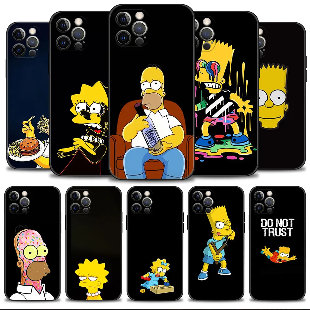 

Phone Case For Apple iPhone 14 13 12 11 Pro Max 13 12 Mini XS Max XR X 7 8 6 6S Plus Shell Cover The Simpsons Homer Sit On Sofa