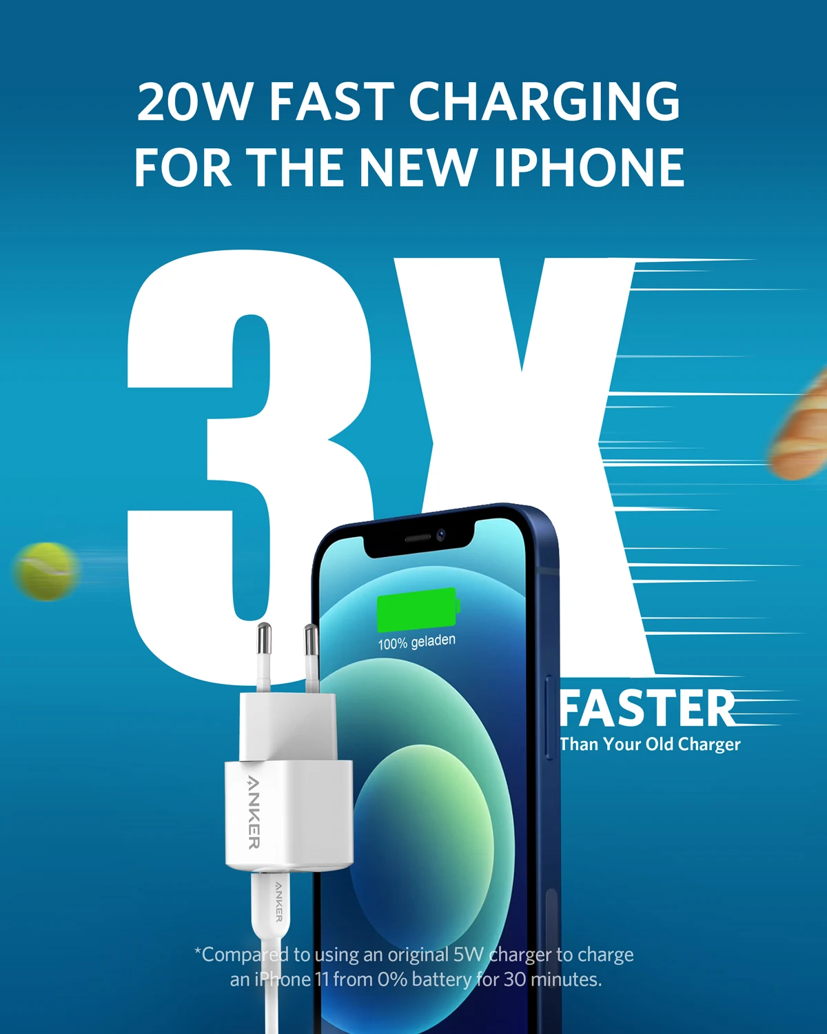 Зарядное устройство Anker Nano 20 Вт для iPhone PowerPort III PIQ 3 0 долговечное компактное