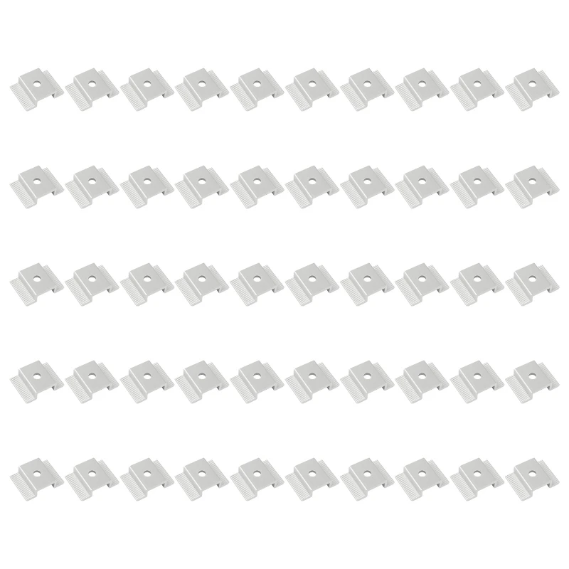 

20/50Pcs Solar Panel Mid Clamps Bracket Wide Photovoltaic Mounting Bracket Adjustable Solar Panel Mounting Bracket Clamp
