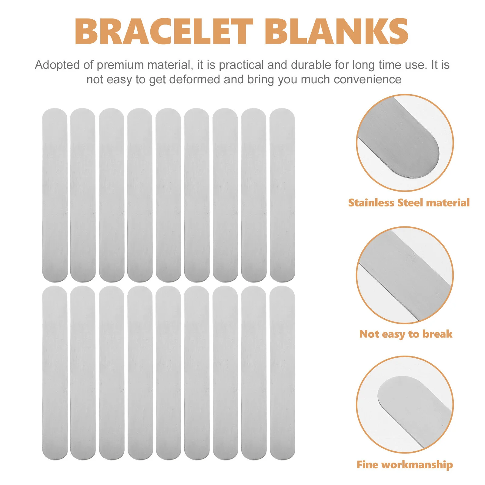 Sleeve Blank Bracelet Jewelry Blanks Stainless Steel Inner Core DIY Crafts