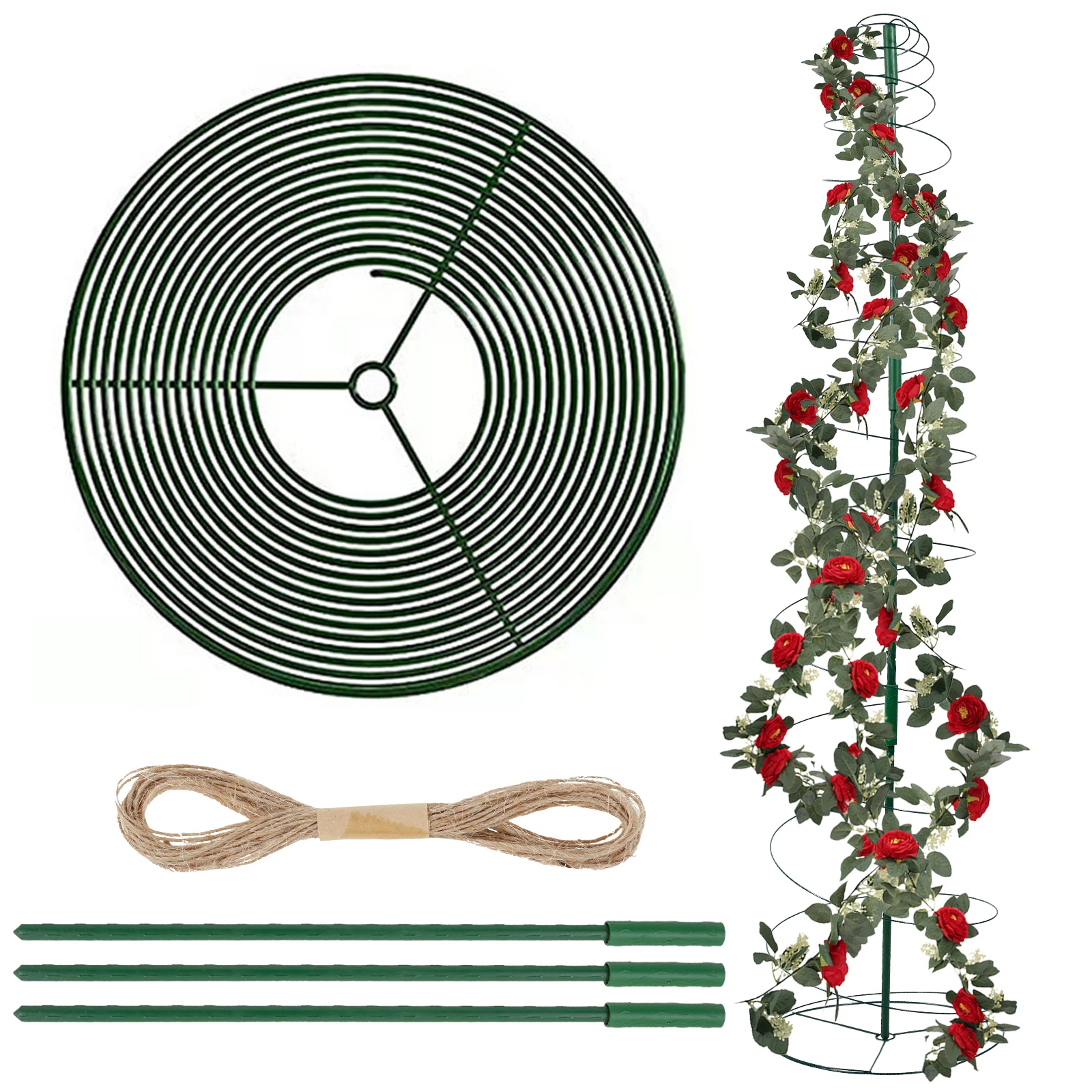 Спиральная подставка для растений растягивающаяся овощей устойчивая к ржавчине