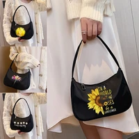 classic crescent bag shoulder bag underarm bag womens bag handbag daisy pattern printed ladies mobile phone bag fashion clutch