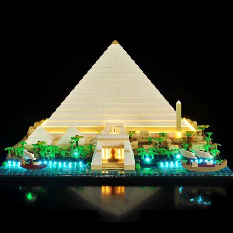 

In Stock Classic The Great Pyramid of Giza Model Building Block Set Compatible 21058 Diy Assembled Bricks Kid Toys Brithday Gift