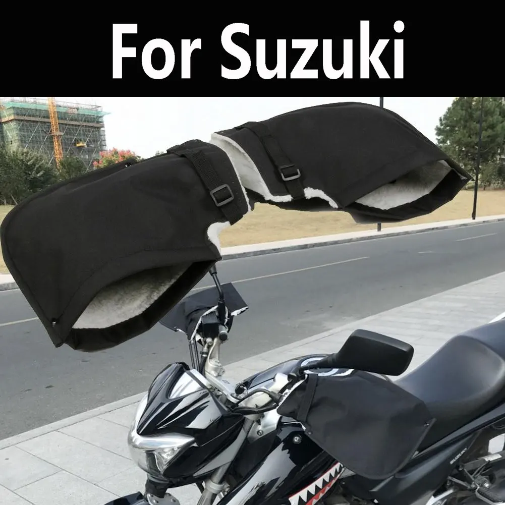 

Motorcycle handle gloves waterproof and windproof Plush winter warm gloves motorcycle accessories For Suzuki GSR750 GSR 750
