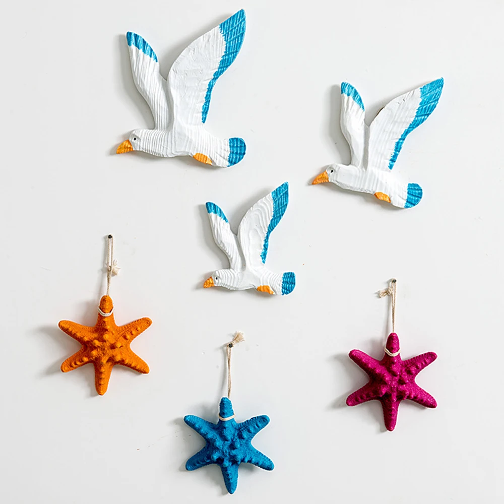 

Resin Seabird Wall Decoration Creative for Home Background Wall Indoor Pendant Fine Craftsmanship Fashion Style B99