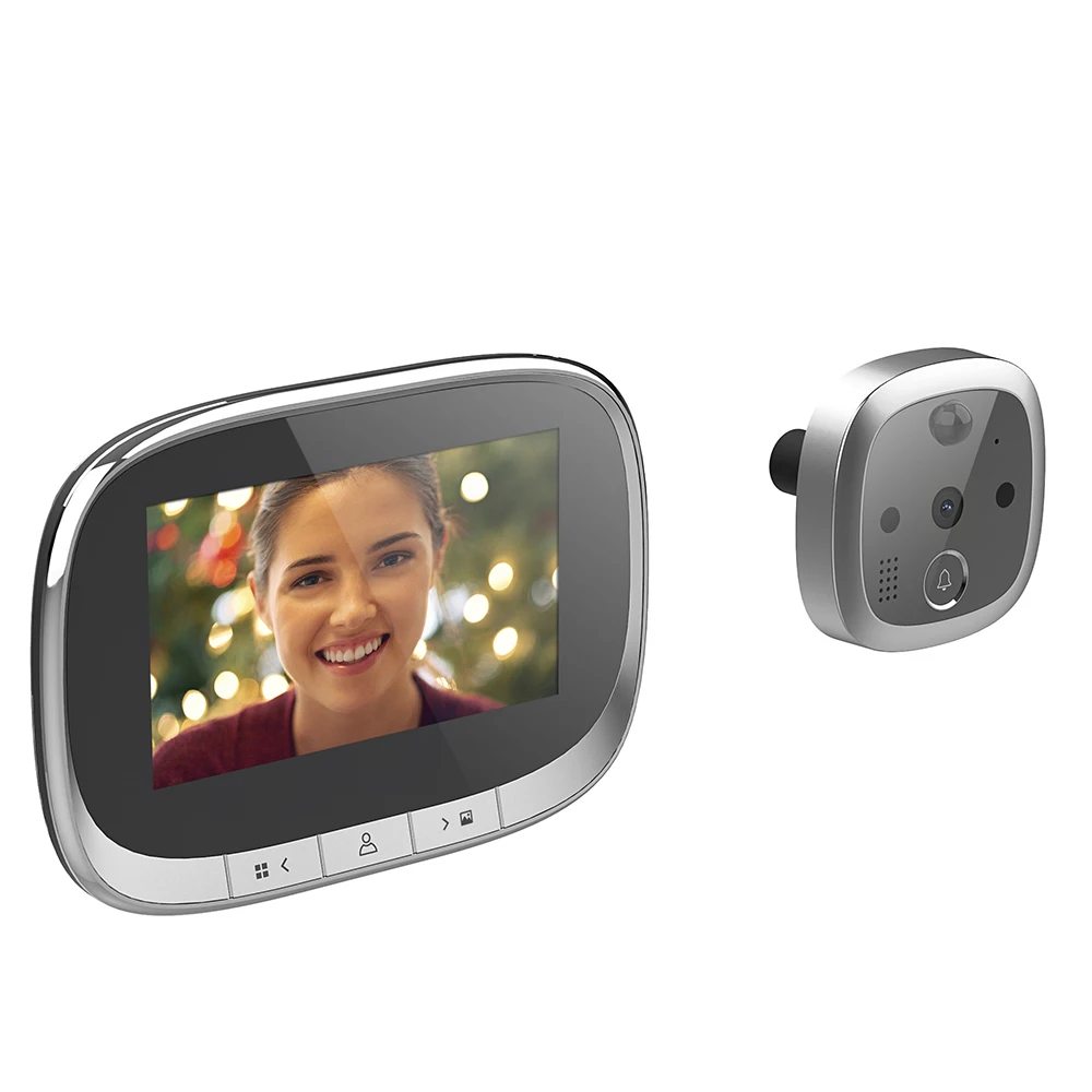 New Electronic Doorbells Peephole 4.3 Inch IR Night Door Camera Photo Recording Install LCD Screen Infrared Night Vision