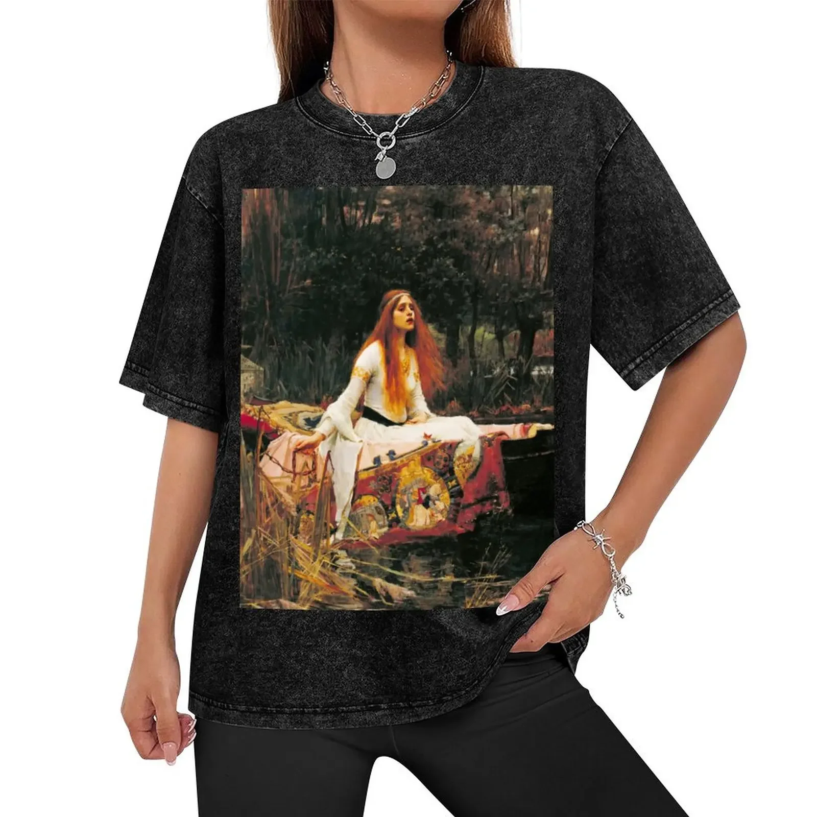 Футболка мужская оверсайз с изображением Джона Уильяма уотерхама-леди шалота