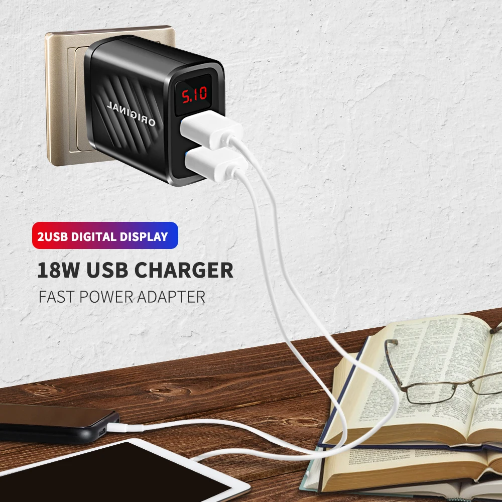 18W USB charger fast charging For Cell Phone Adapter for iPhone 13 Pro Max Tablet Portable Wall Quick Charge 3.0 Mobile Charger