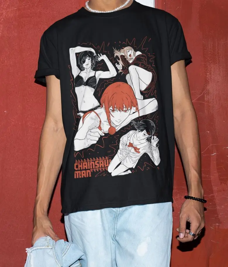 Makima Power Kobeni Reze футболка бензопила Denji Horror аниме подарочная рубашка все размеры