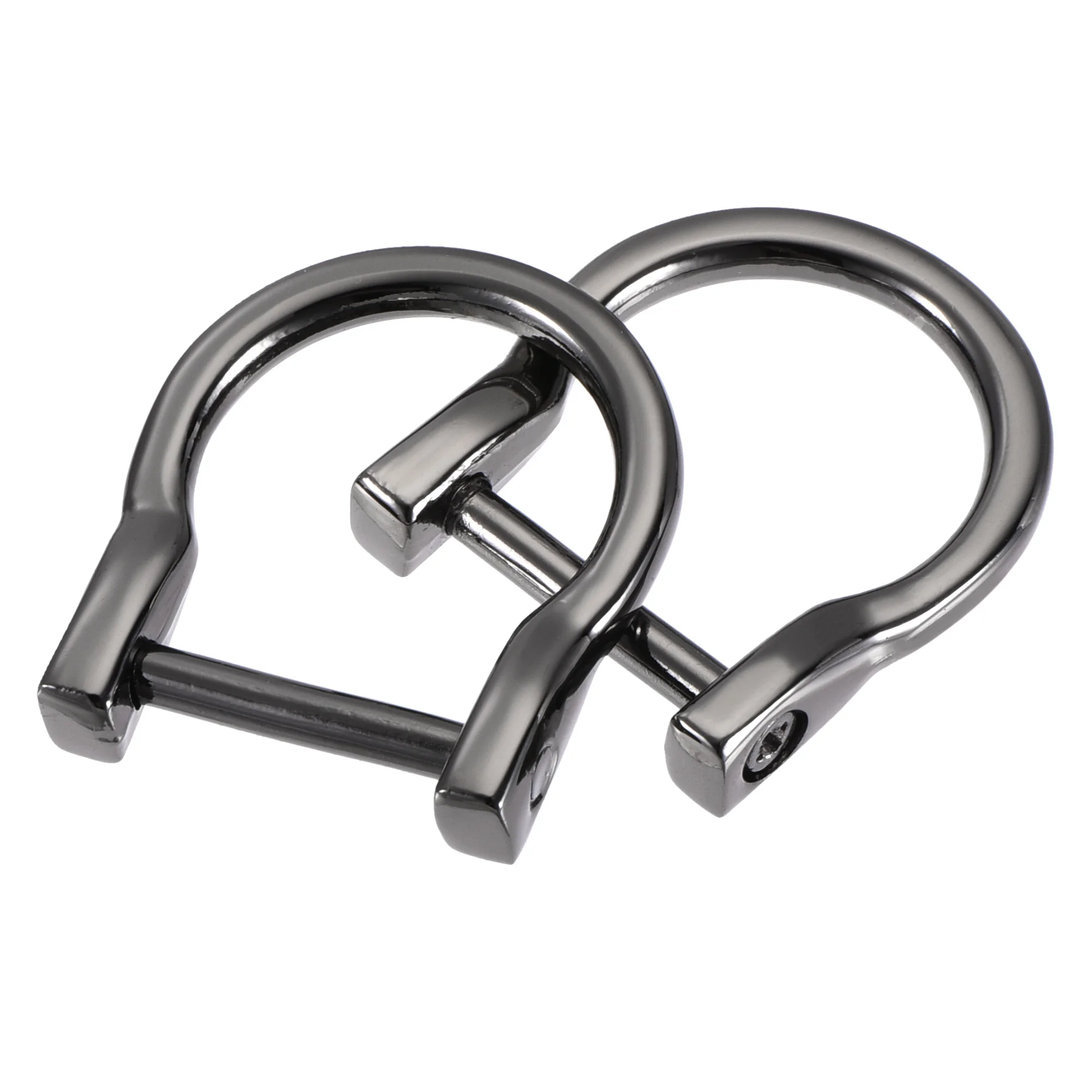 

Uxcell 23mm(0.91") U Shape Horseshoe D-Rings Screw-in Shackle Buckle for DIY Craft, Black 2 Pcs