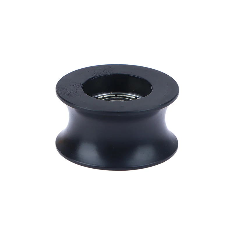 

Black 14mm Diameter Track Wheel Rubber Coating 5*26*13 Nylon POM Wrapped Plastic Bearings Pulley U-shaped Groove