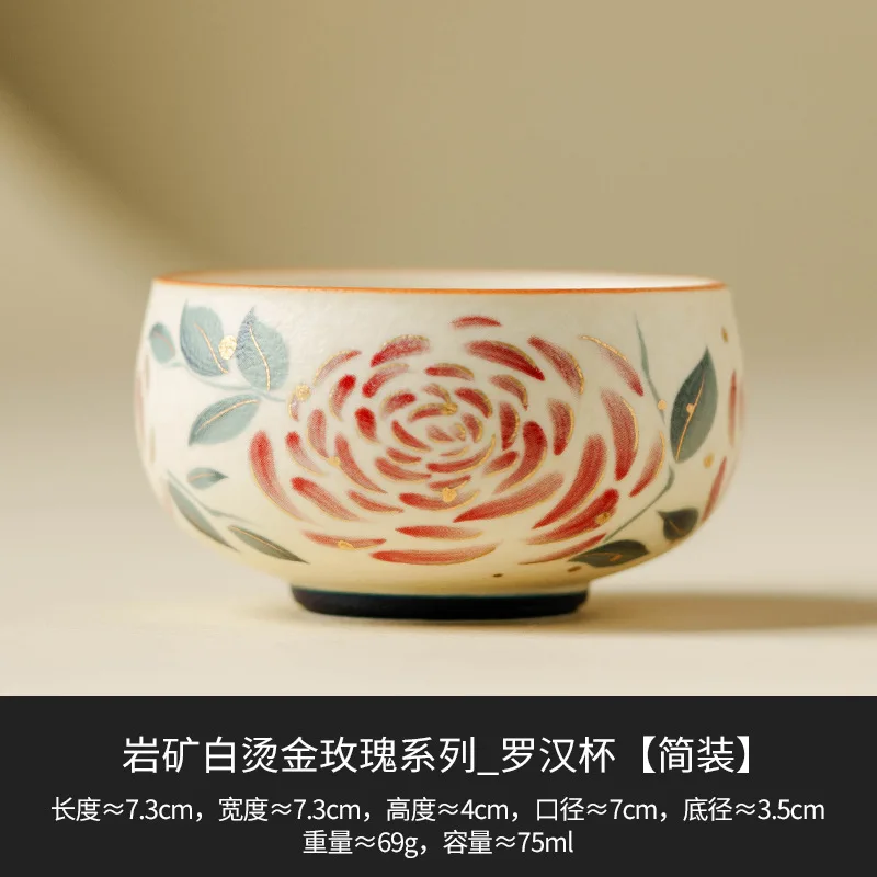 

Ручная керамическая чашка с розой Chazhan Master