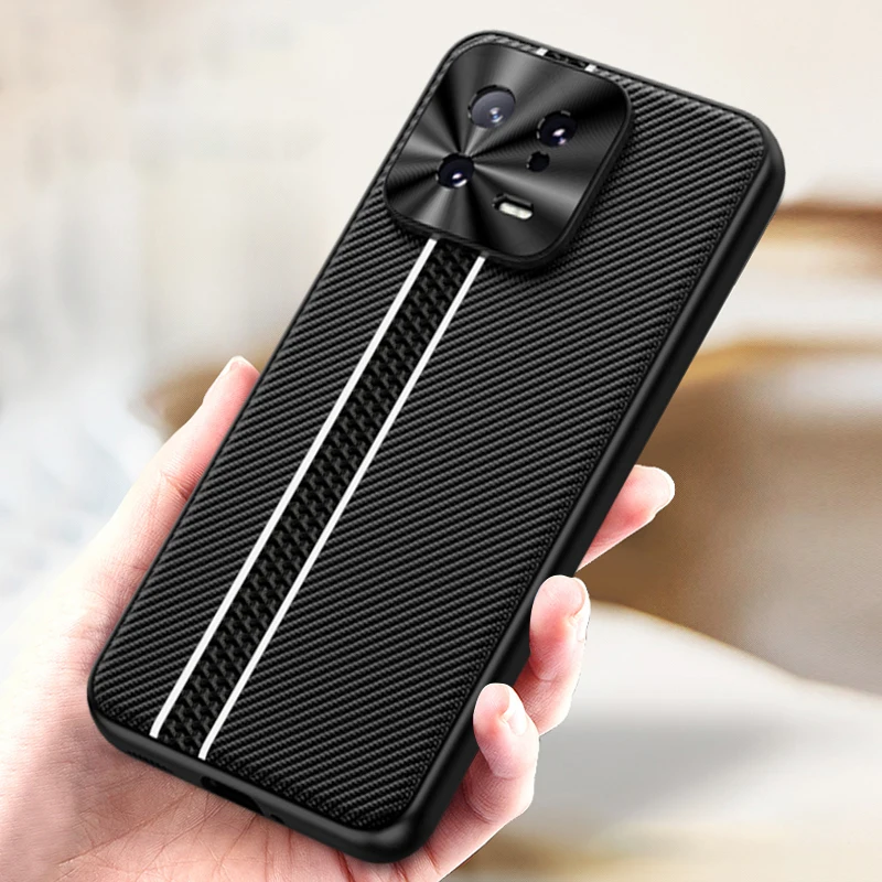 

Case For Xiaomi Mi13 13 12 Pro 12S Pro 12S Ultra Mi 12 X S Business Fluorescent Leather Stitching Carbon Fiber Case Hard PC Case