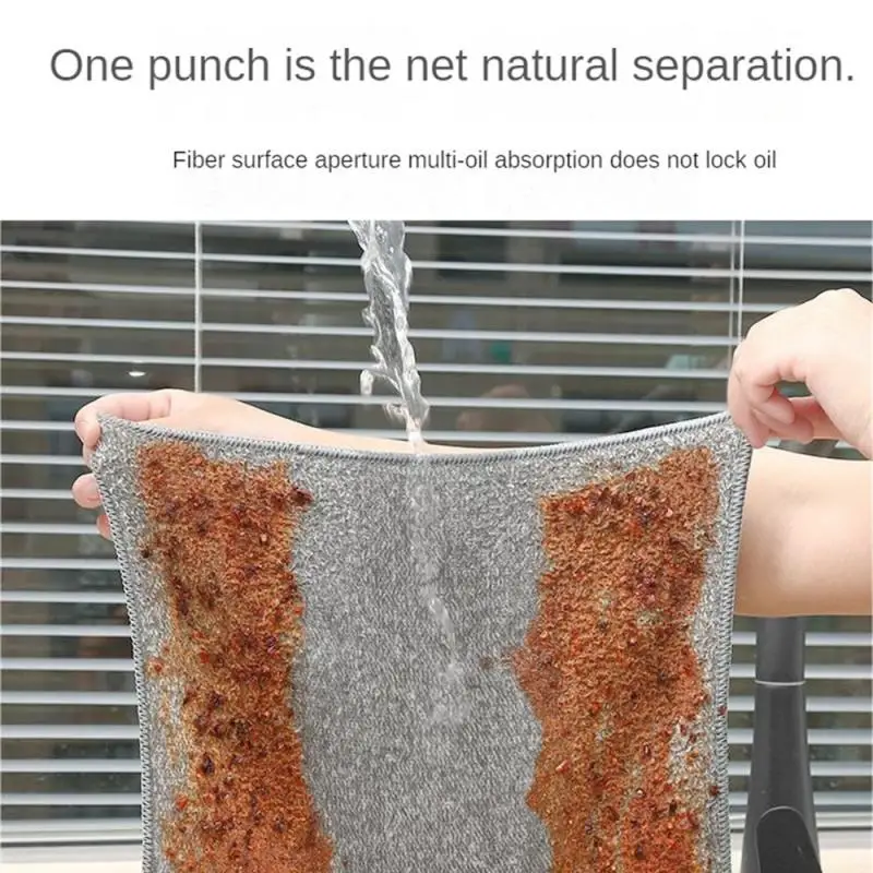 1 шт. кухонное полотенце из ультратонкого волокна светло-серый набор чистящих