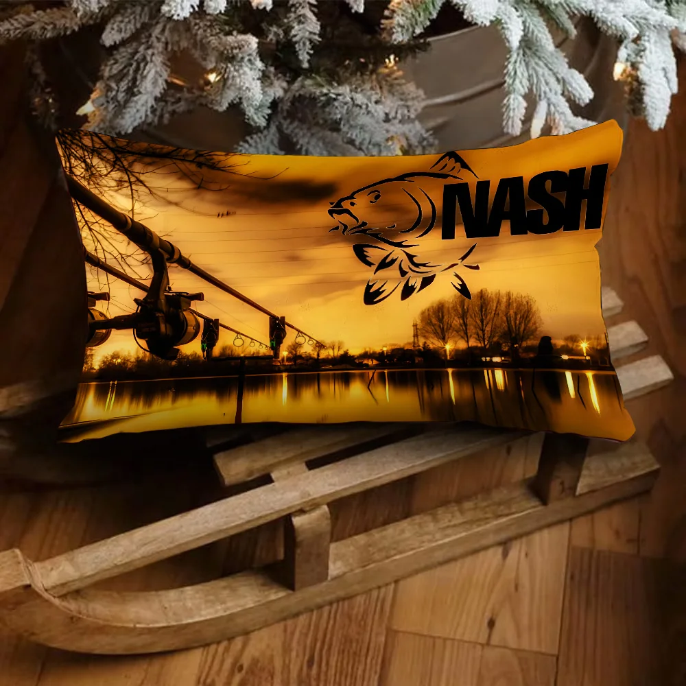 

Двусторонняя прямоугольная подушка с принтом, модный чехол с логотипом для рыбалки, прикроватная наволочка, чехол для диванной подушки, украшение для комнаты и дома