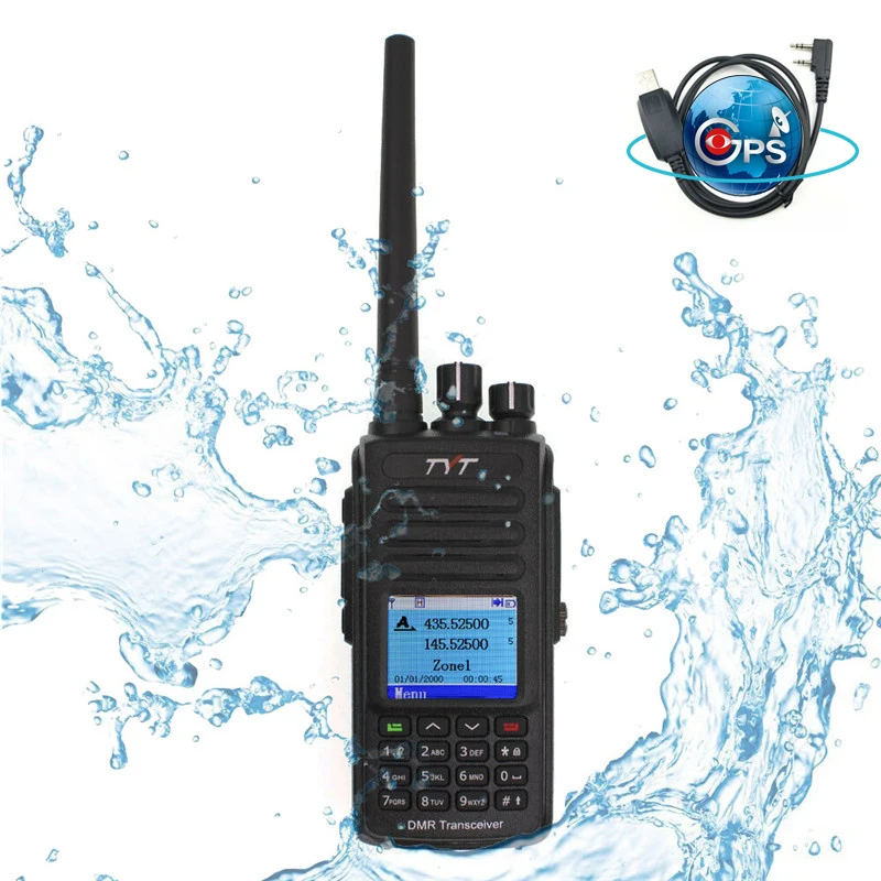 TYT MD-UV390 GPS DMR Radio VHF/UHF IP67 Waterproof Digital Walkie Talkie LCD Display DMR Ham Two Way Radio 1000 Channels enlarge
