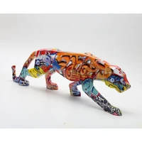 painted art decorations graffiti simple creative leopard color home entrance wine cabinet office ornaments resin crafts