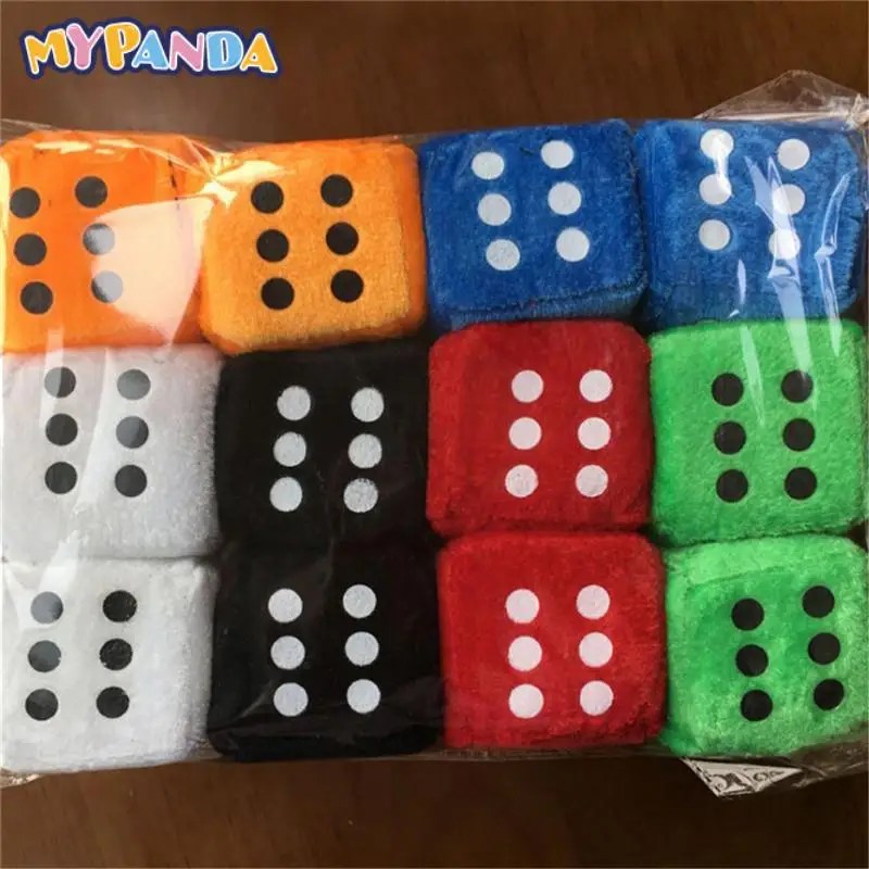 

1pcs Dice Cloth Doll Pillow Plush Toys Children's Activities Fun Games Props Children Birthday Christmas Gift Retail 8cm