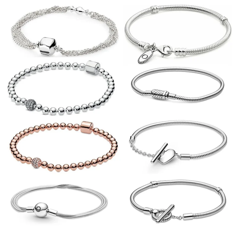 

new bracelets silver 925 jewellery for woman charms original certified Couple gold luxury offers authentic quality Best selling
