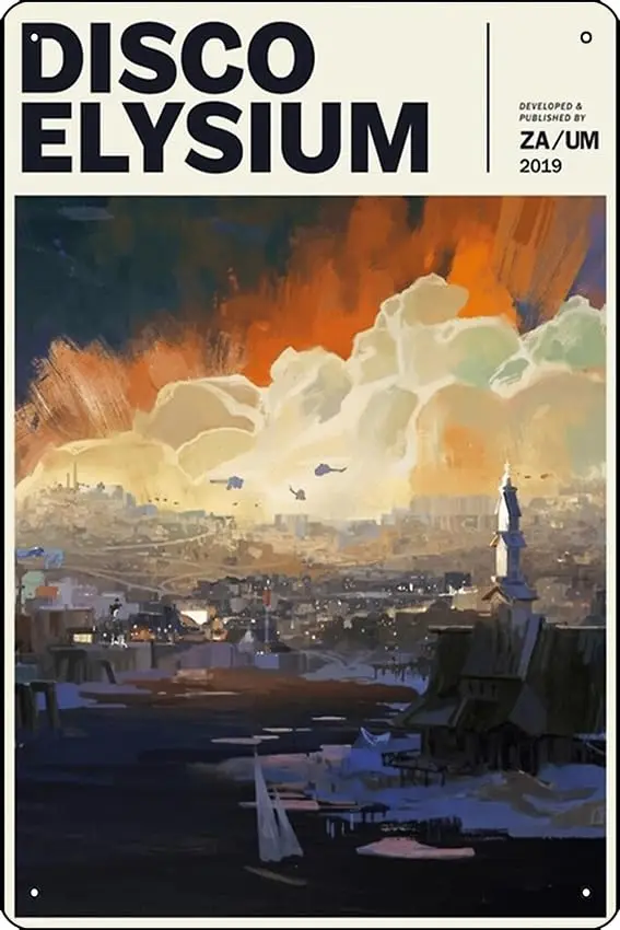 Постер Oedrtqi в стиле диско-Элизиума копия необходимого плаката забавный