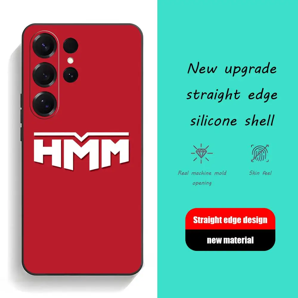 Фото Чехол для телефона HMM LOGO с модным дизайном для Samsung Galaxy S26 S25 S24 S23 S22 S21 Plus Ultra Fold, мягкий, черный. №1