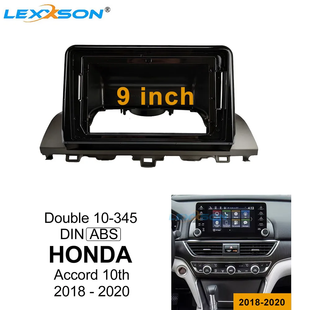 

Автомобильная облицовка для Honda Accord 10th 2018-2020, двойная Din Автомобильная рамка Dvd, приборная панель для установки лицевой панели для 9-дюймового...