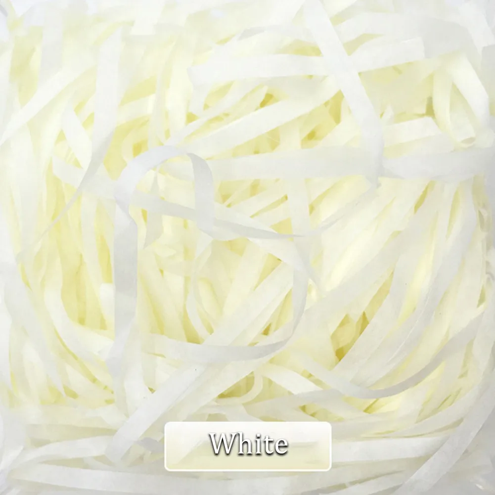 

Soft Recyclable Shredded Paper Gift Box Packaging Filler 100g Colorful Raffia DIY Wedding Party Favors Wrapping Supplies Decor