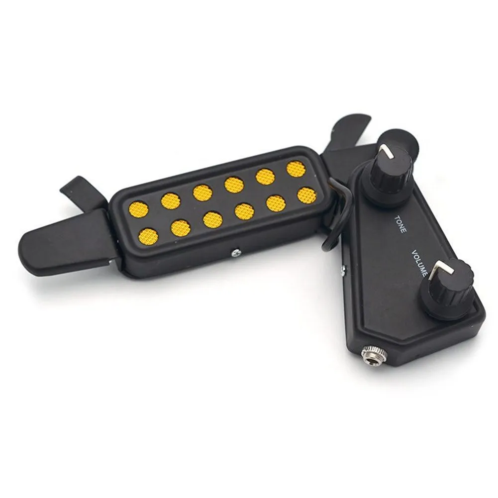 

12-Hole Guitar Pickup Magnetic Transducer With Tone Volume Controller Sound Hole Pickup DM-4 Adjustment Folk Acoustic Guitar