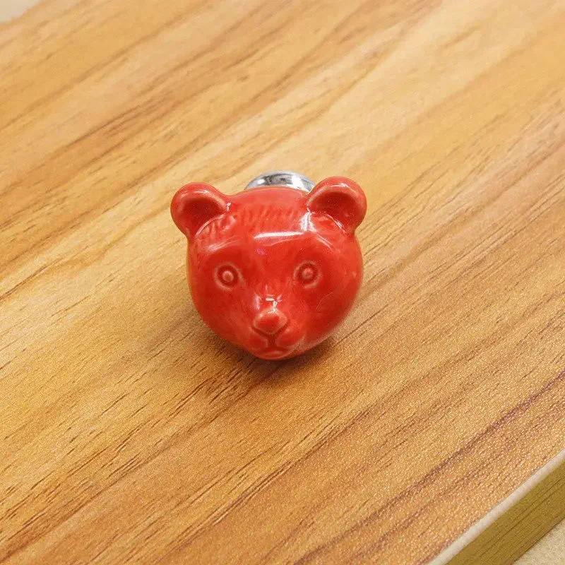 

Керамические ручки для ящиков с медведем, 7 цветов