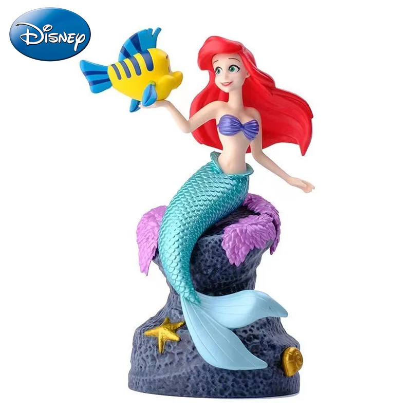 19cm The Little Mermaid Ariel Figuras Anime Model Toys Dolls Disney Accessories Decor Gifts