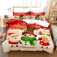 christmas snowman bedding set duvet cover set 3d bedding digital printing bed linen queen size bedding set fashion design