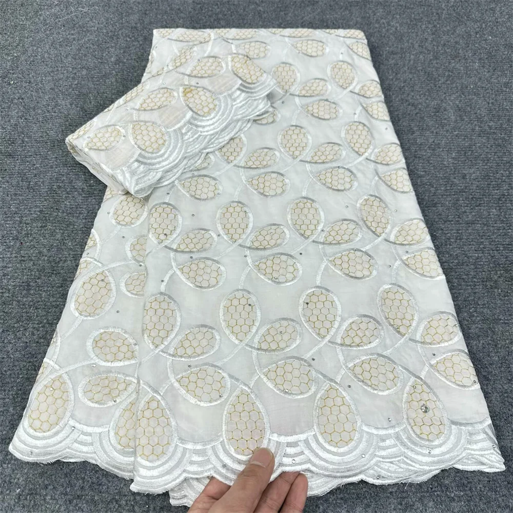 Швейцарская вуаль Африканское Австрийское кружево с камнями кружевная ткань 2024