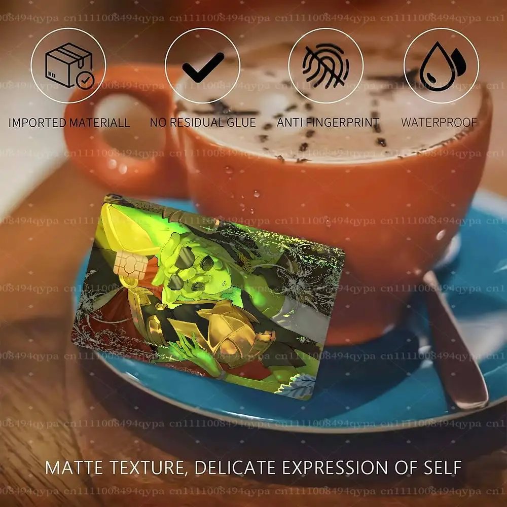 Фото Наклейки на карты S-Slimeknight Sfawtde, 4 штуки, водонепроницаемые ПВХ-наклейки для дебетовых, транспортных, подарочных и членских карт. №2