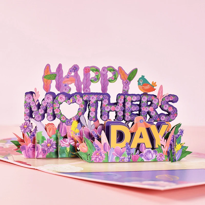 

3D Card Mothers Day Cards Gifts Floral Bouquet Greeting Cards
