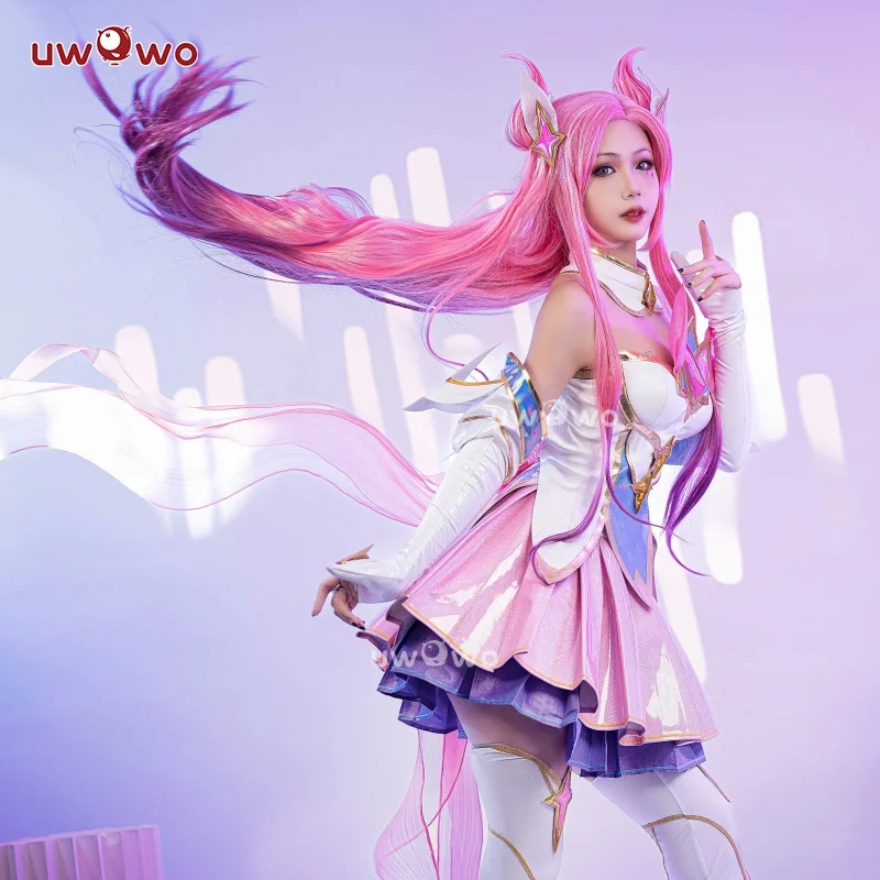Фото В НАЛИЧИИ: Костюм для косплея UWOWO Star Guardian Kaisa (Кай'Са) из игры Star Guardian, костюм SG, костюмы Ари и Акали для Хэллоуина №2