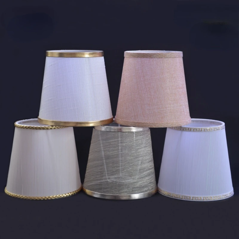 Creative American E14 Lampshade Shell Cover PVC Flat Sticker Desk Lampshade Chandelier Wall Lamp Fabric Shade