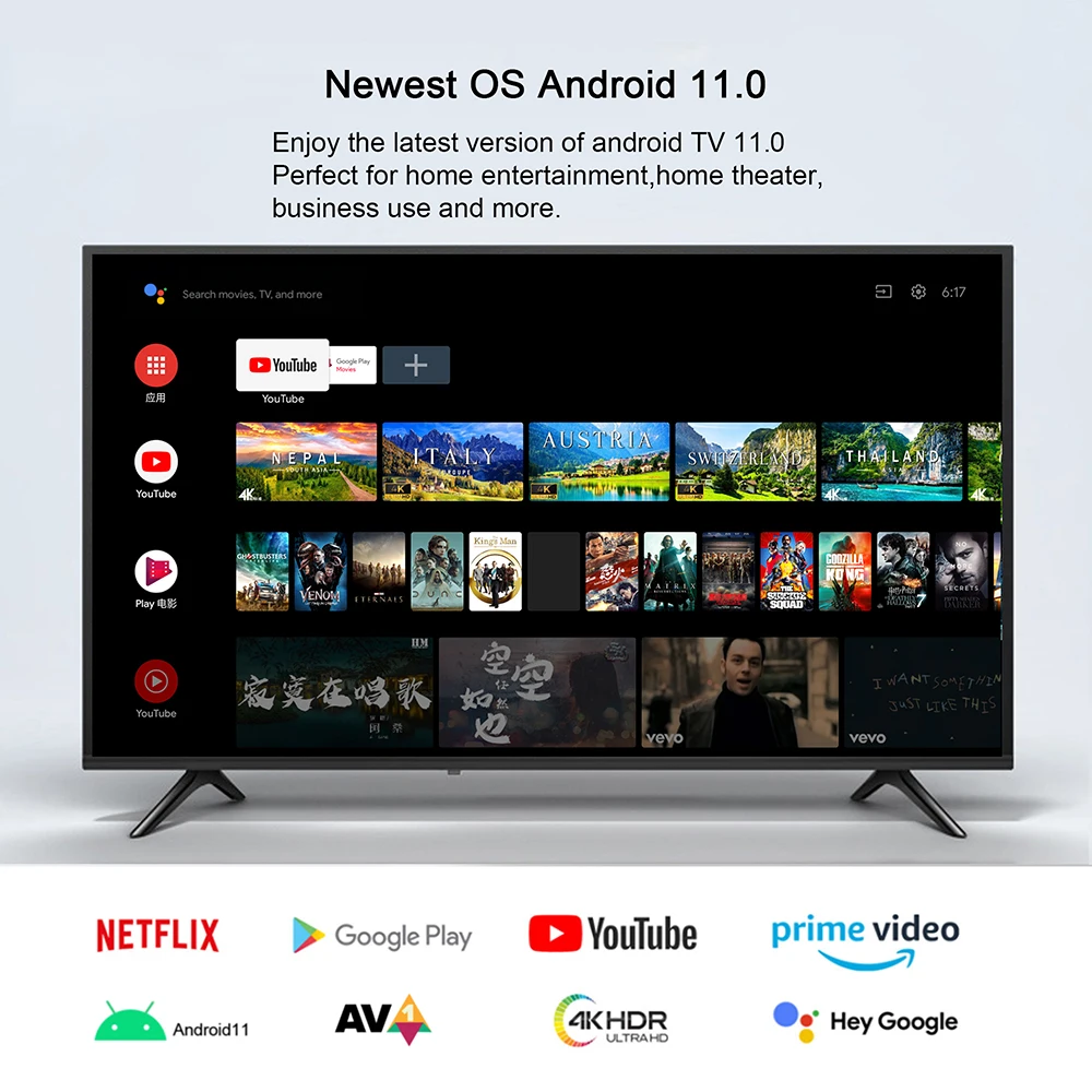 Оригинальная ТВ-приставка Global Max S 4K HDR Android TV 8 1 Ultra HD 2G 8G WIFI Google Cast Netflix IPTV