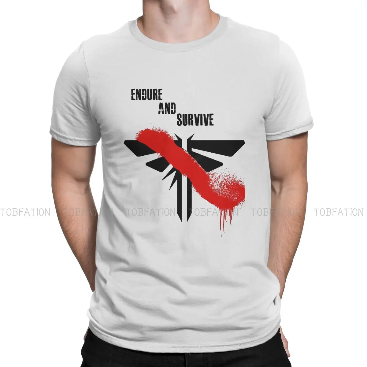 

The Last of us Adventure Game Pure Cotton TShirt Endure Survive Classic T Shirt Oversized Men Clothes Ofertas Trendy