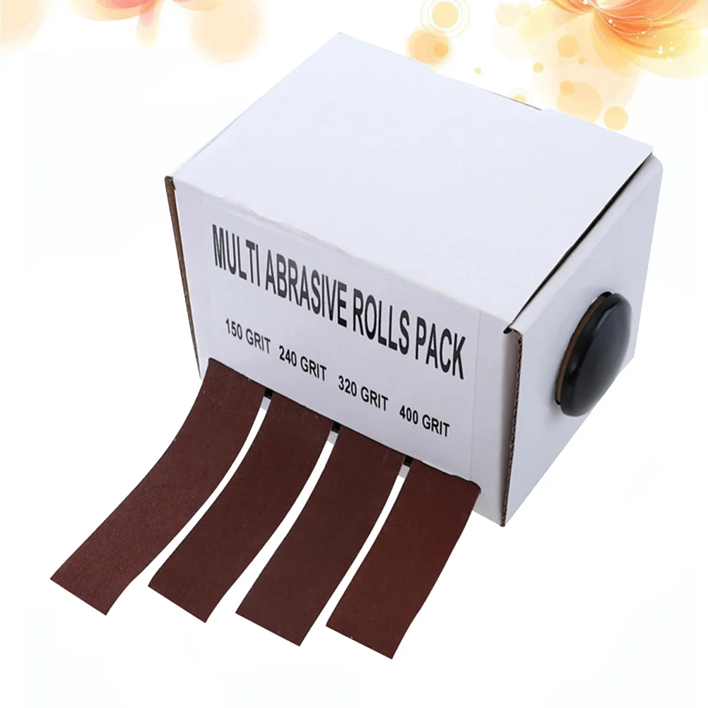 

1PC Vajra Emery Cloth Roll Draw out Type Sandpaper Polishing Grinding Sandpaper Boxed Grinding Sand Band for Home Store (Brown)