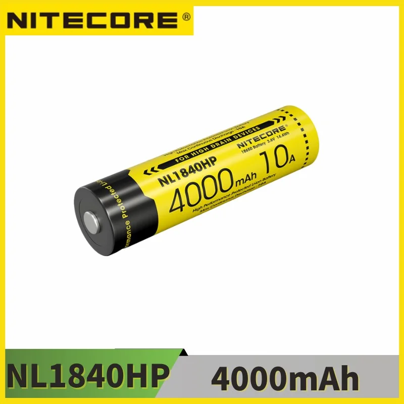 Перезаряжаемый аккумулятор Nitecore NL1840HP 18650 3 6 В литий-ионный 4000 мАч выход 10 А