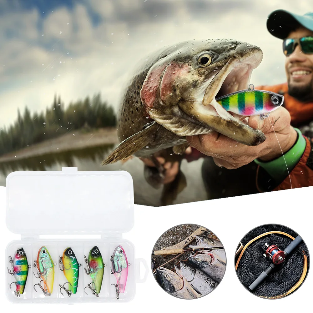 

Многосоставная искусственная рыболовная приманка с тройными крючками, 5/4 шт.